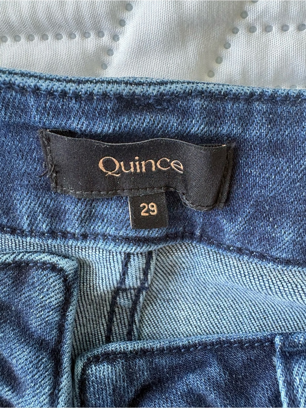 Quince cropped dark rinse denim 29 - Picture 3 of 7